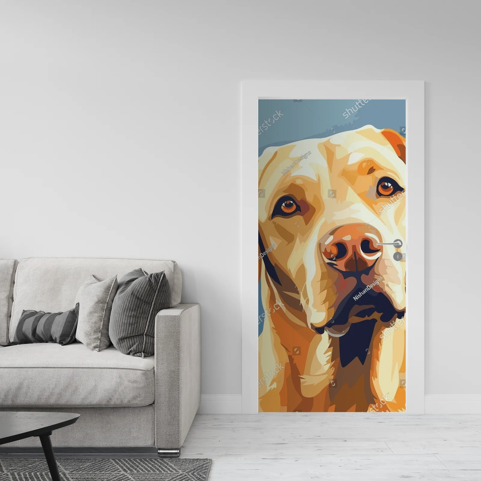 Urokliwy labrador w pastelowych odcieniach