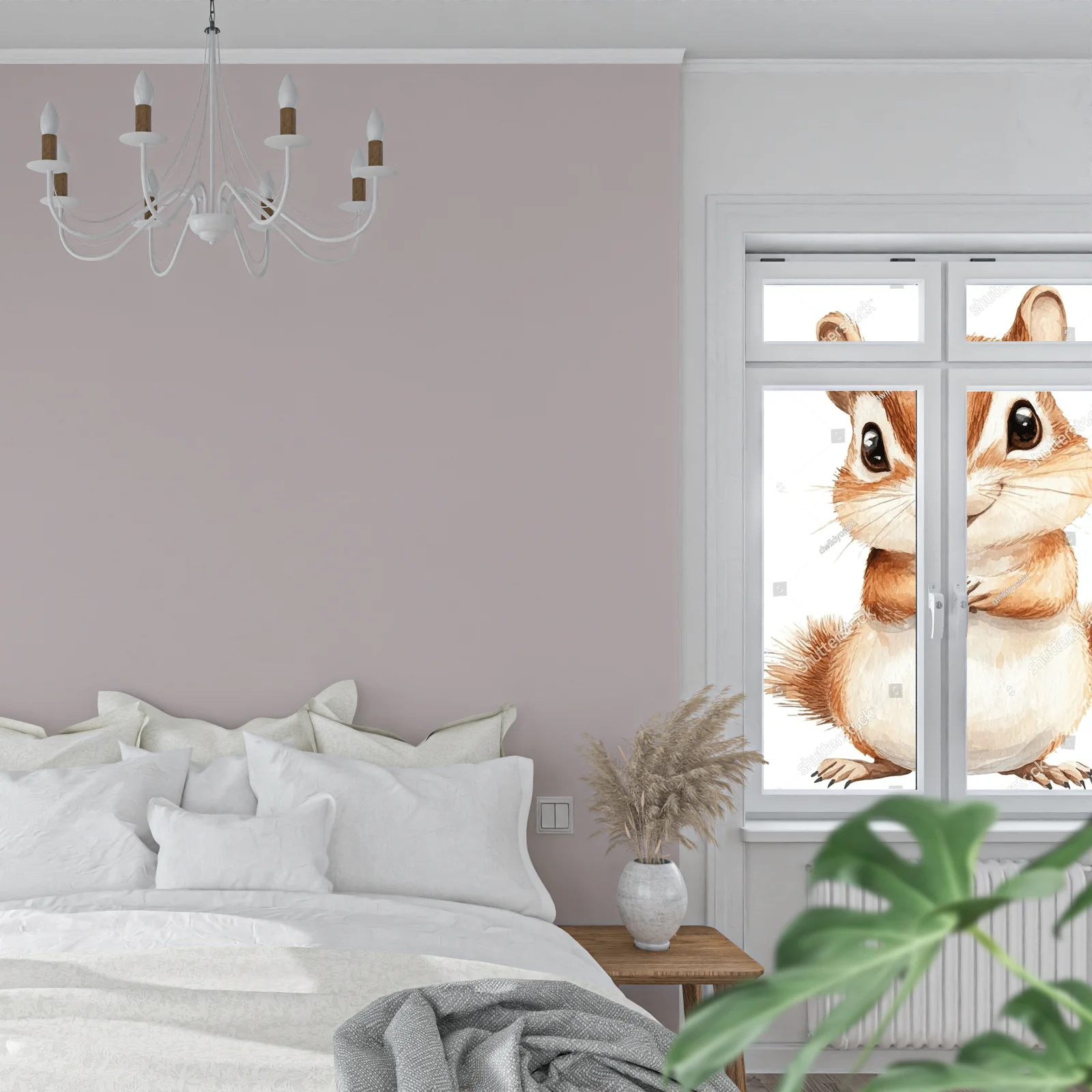 Radosny chipmunk w lekko pastelowej aurze