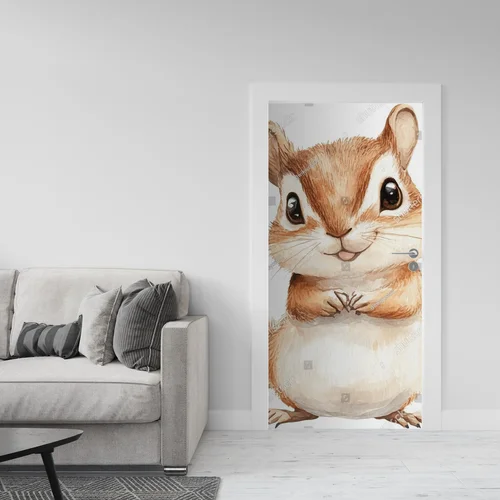Radosny chipmunk w lekko pastelowej aurze