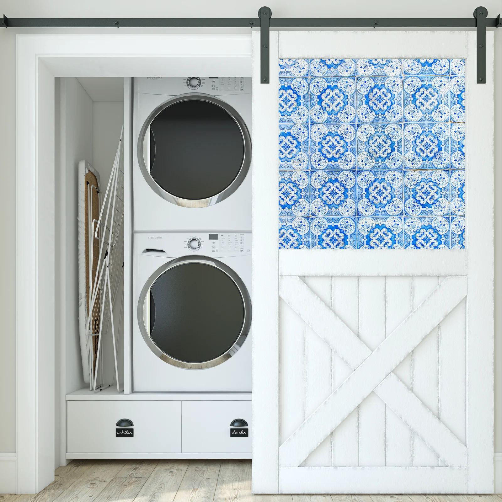 Tradycyjne azulejos w delikatnych odcieniach błękitu