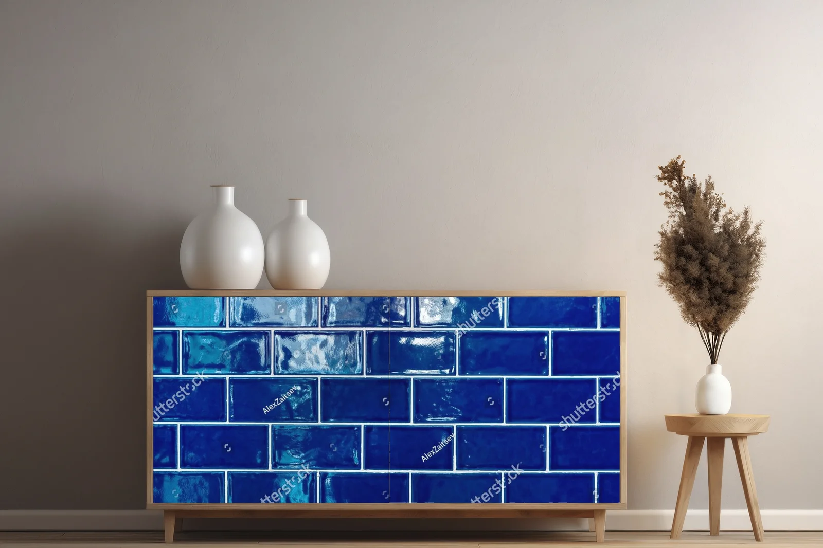 Elegancja niebieskich ceramicznych płytek