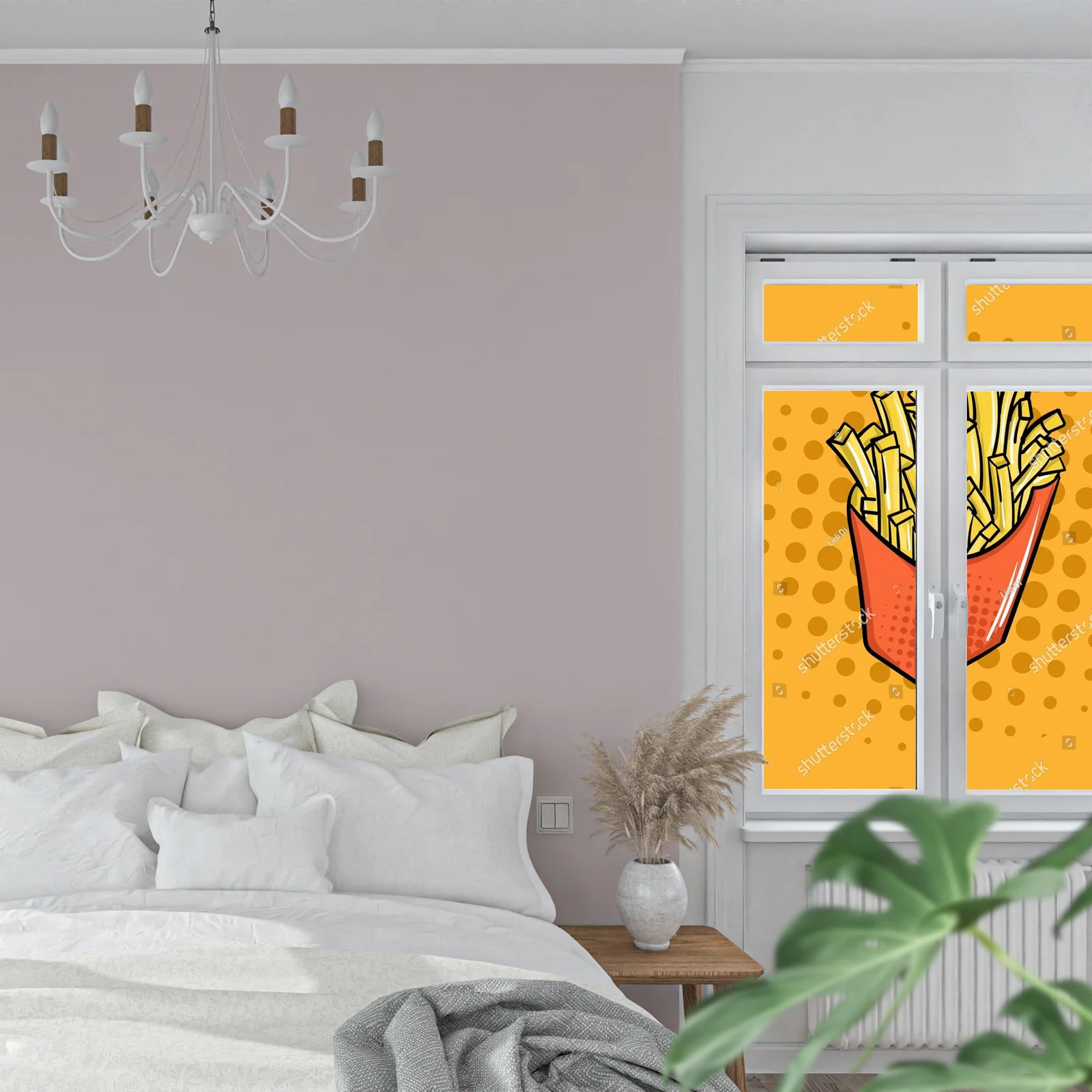 Energia smaku w pop-artowej kompozycji frytek