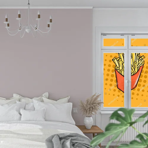 Energia smaku w pop-artowej kompozycji frytek