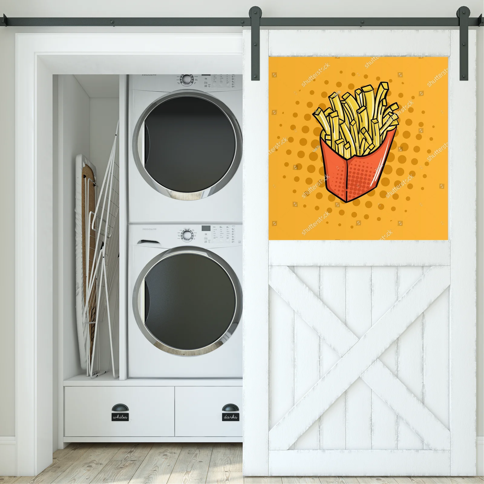 Energia smaku w pop-artowej kompozycji frytek