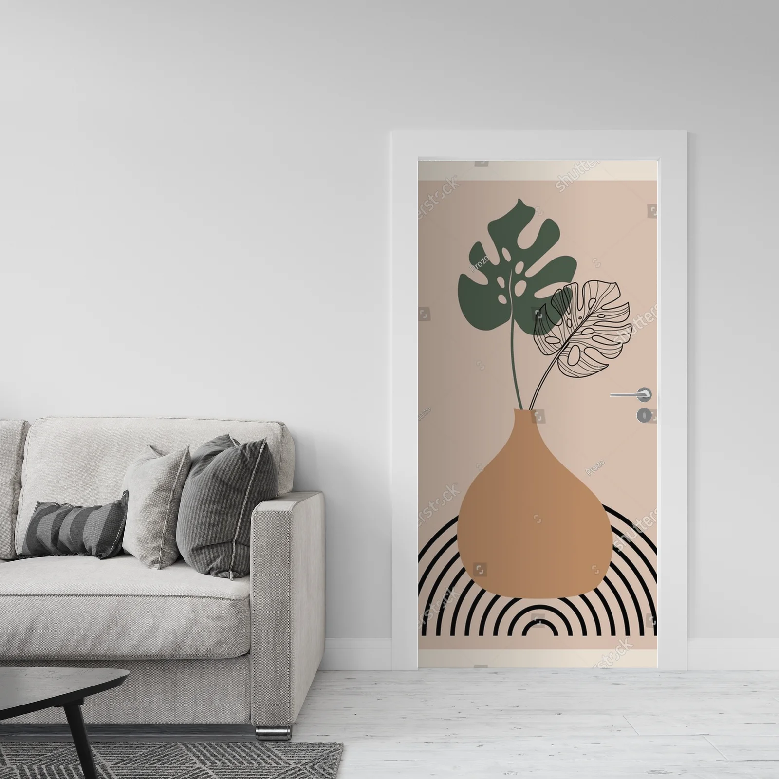 Abstrakcyjne botaniczne kompozycje w boho stylu