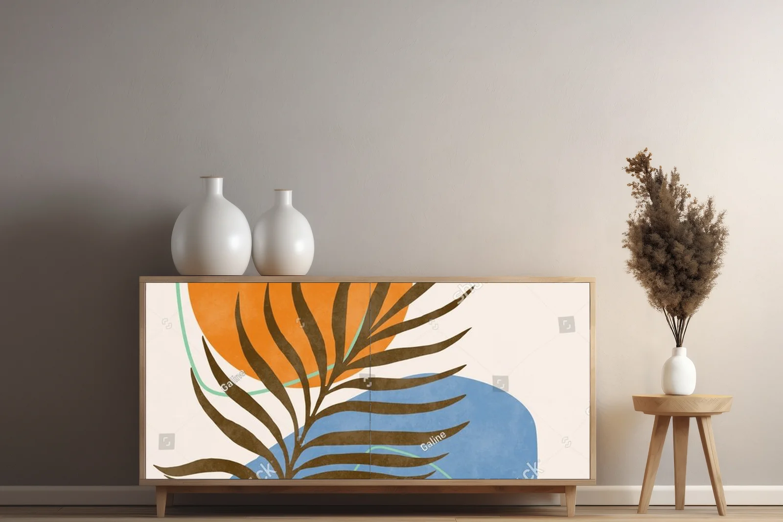 Minimalistyczna kompozycja w pastelowych barwach