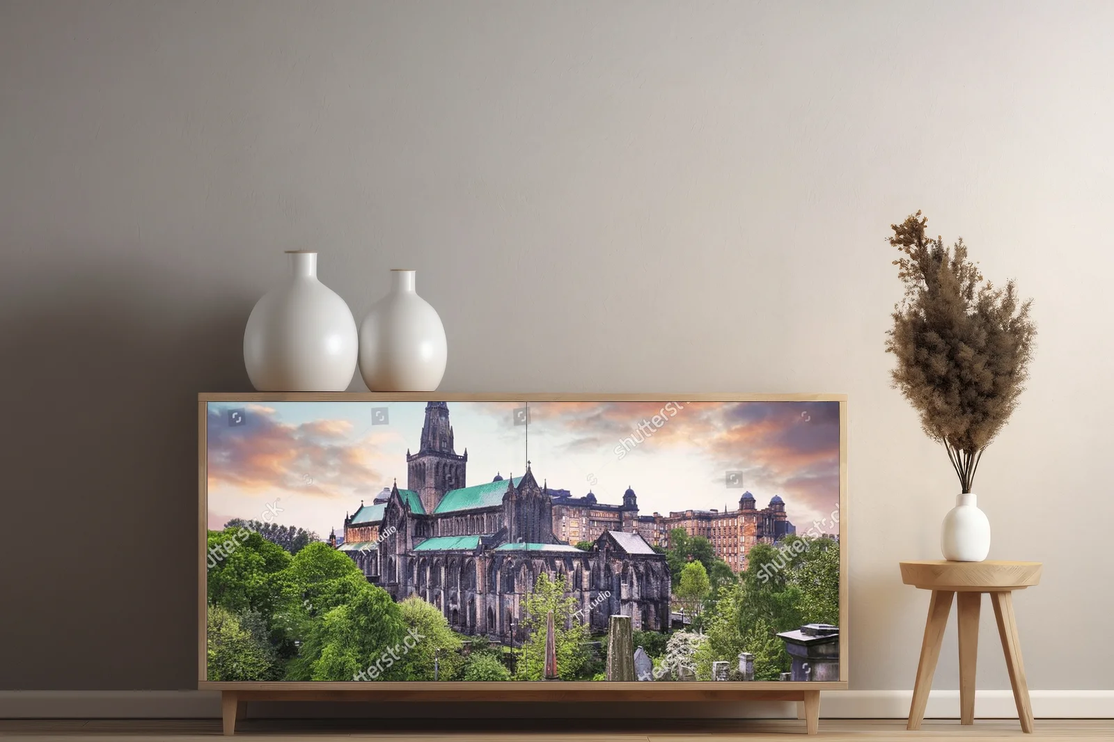 Cudowna architektura Glasgow z jasnym tonem