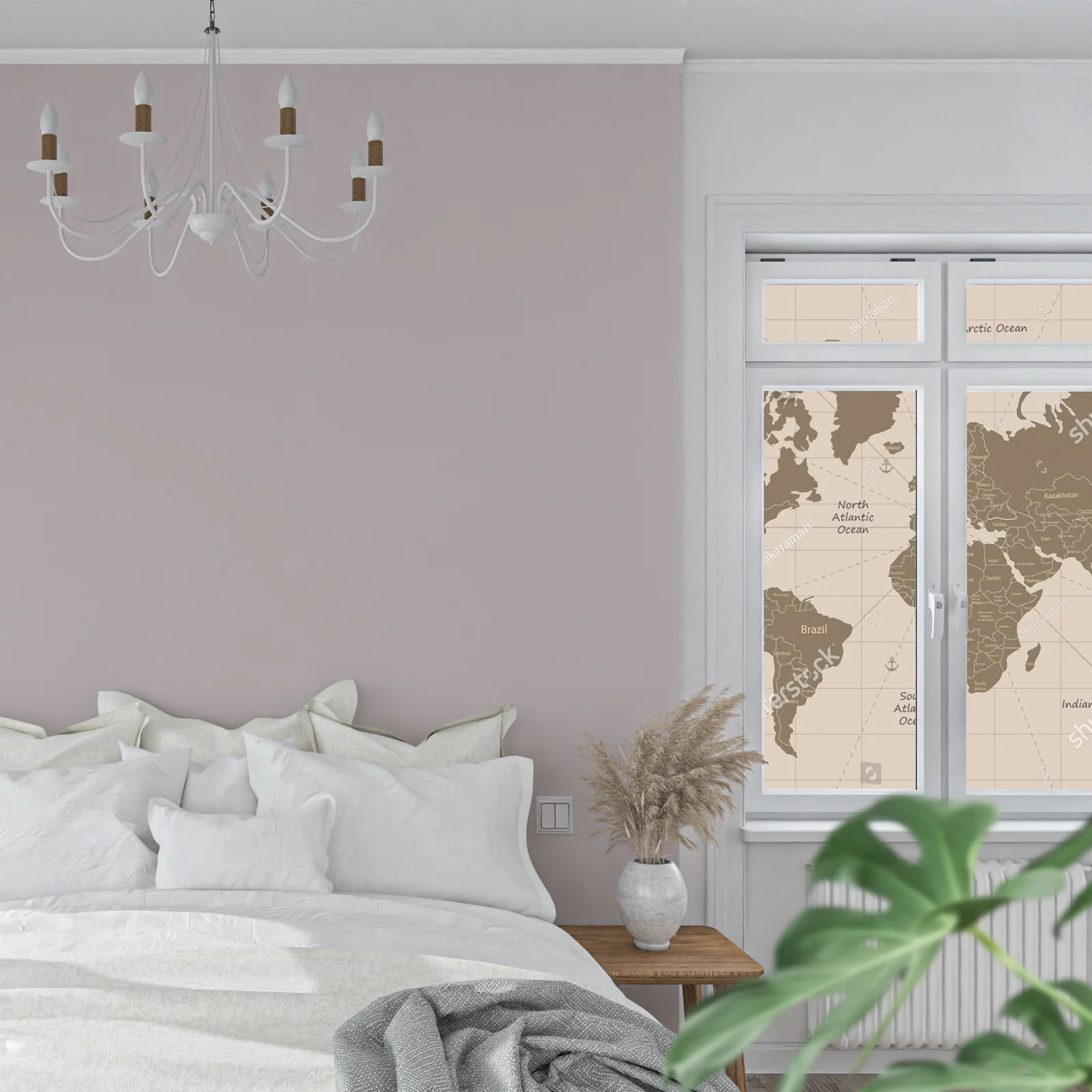 Antyczna mapa świata w nostalgicznych kolorach