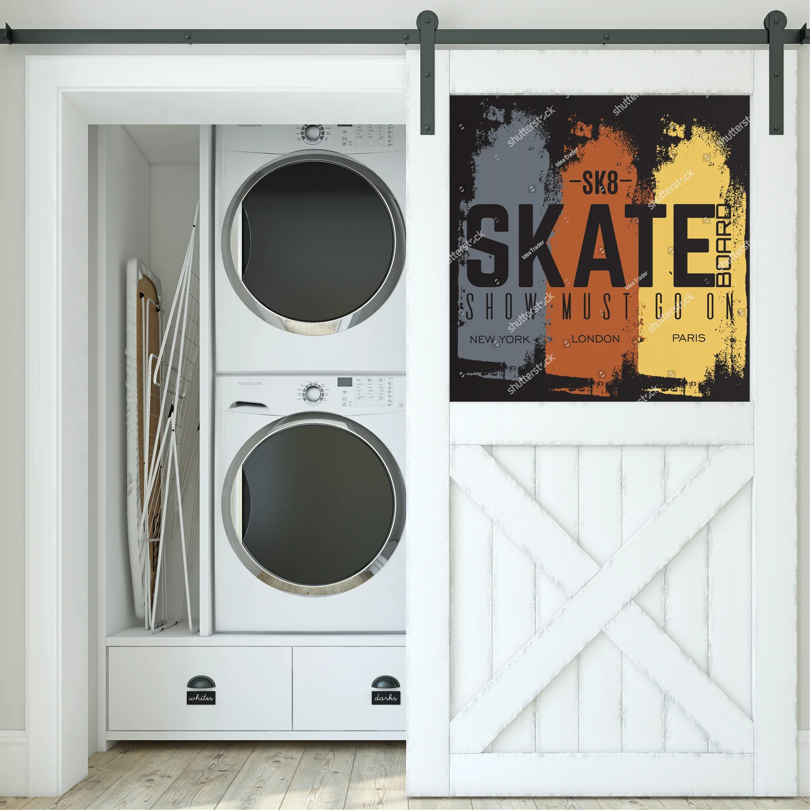 Wibracje miejskiego stylu z skateboardowym motywem
