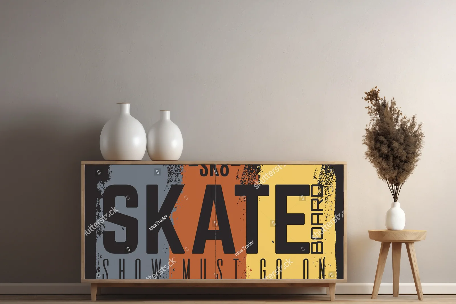 Wibracje miejskiego stylu z skateboardowym motywem