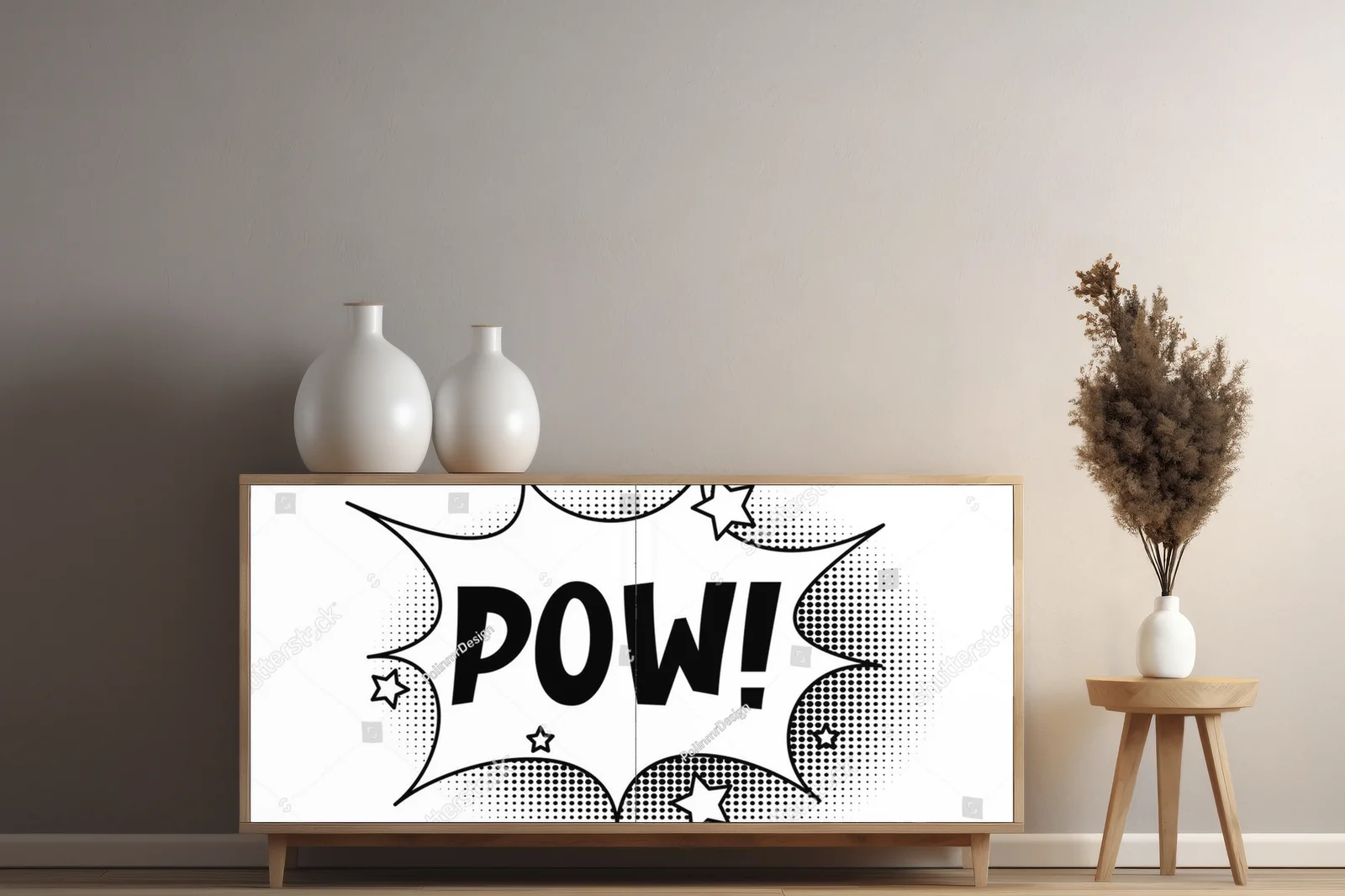 Dynamiczny wybuch emocji w komiksowym stylu