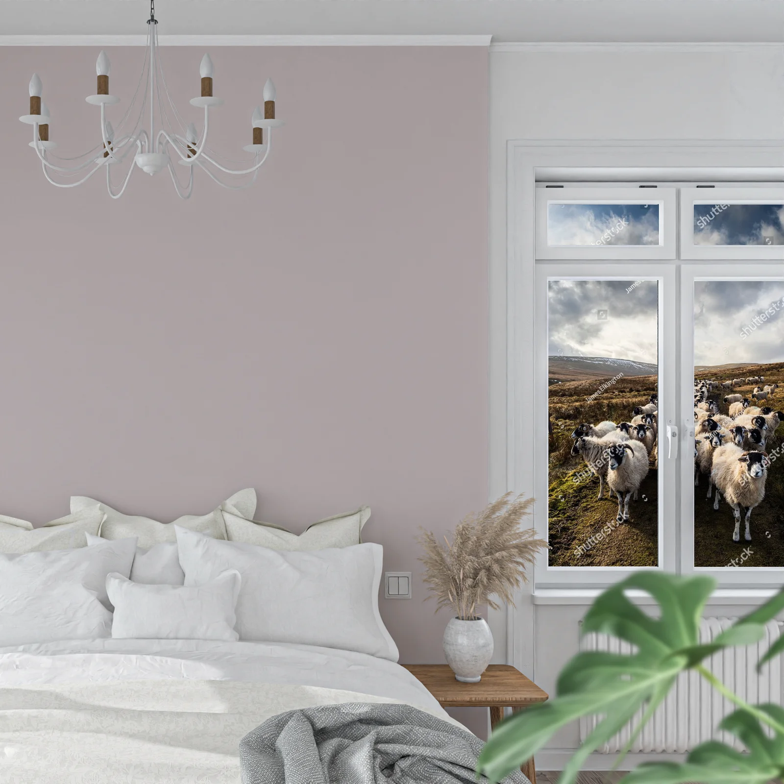 Fascynujący krajobraz z owcami w Yorkshire Dales