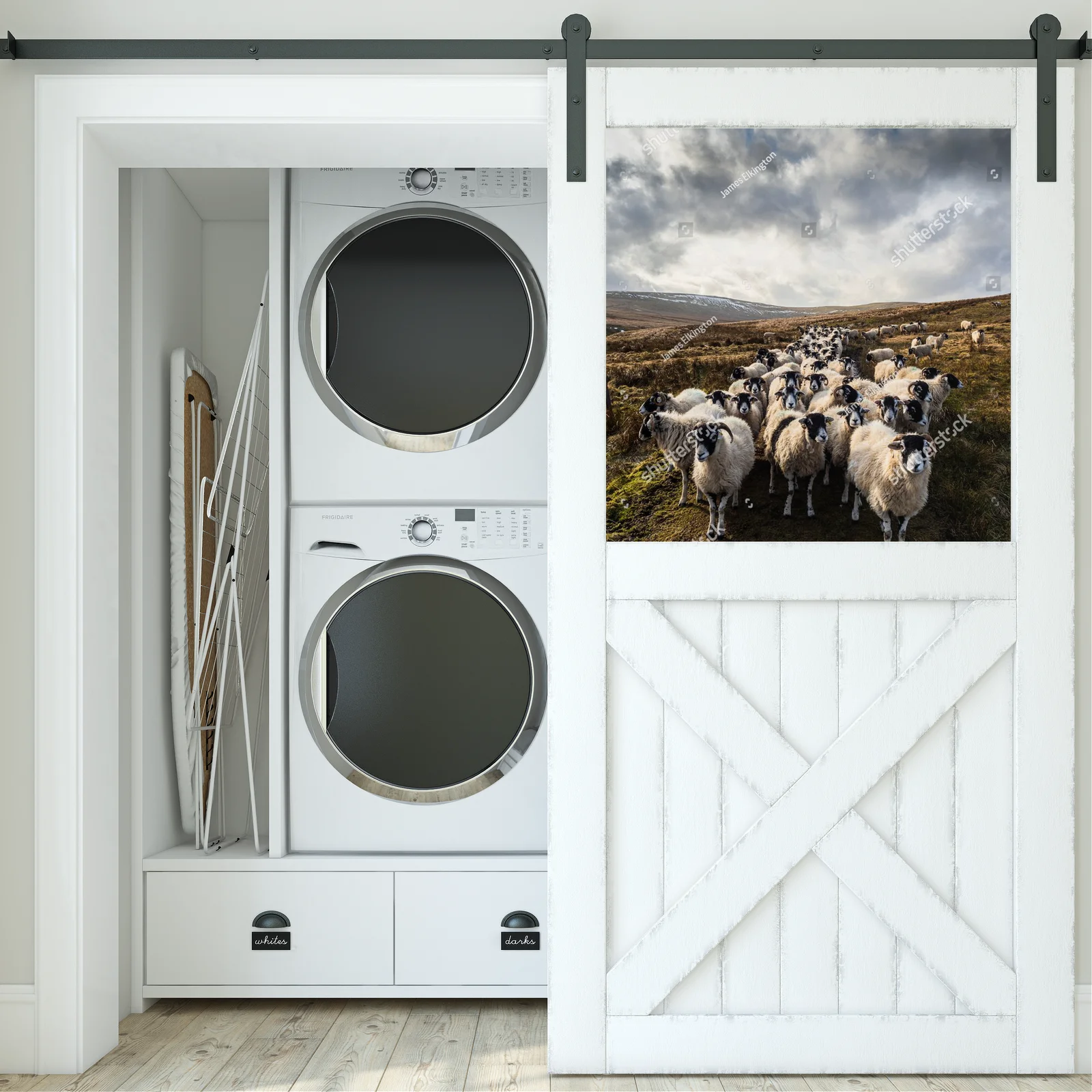 Fascynujący krajobraz z owcami w Yorkshire Dales