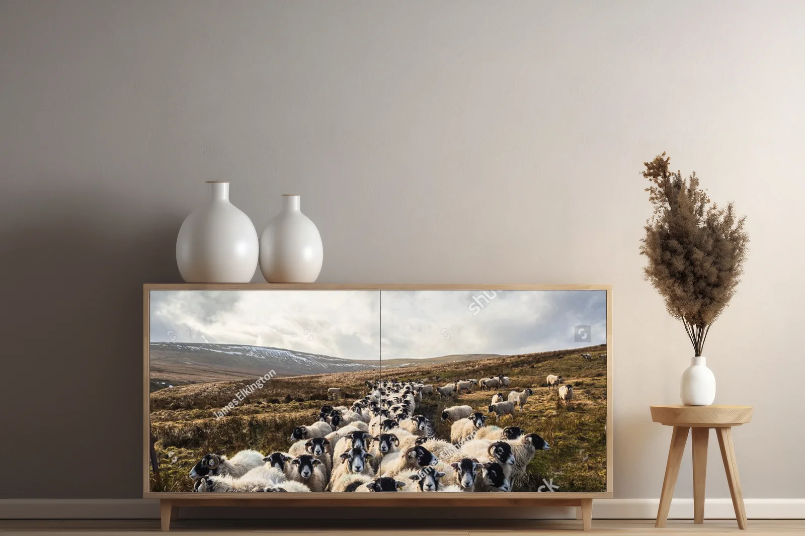Fascynujący krajobraz z owcami w Yorkshire Dales
