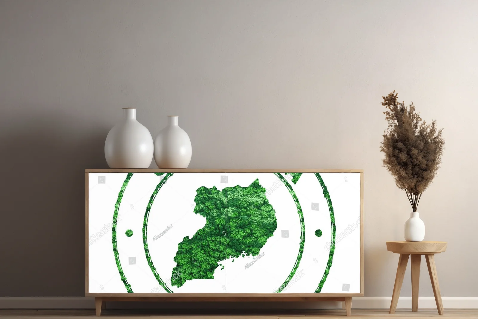Elegancka kompozycja z mapą Ugandy