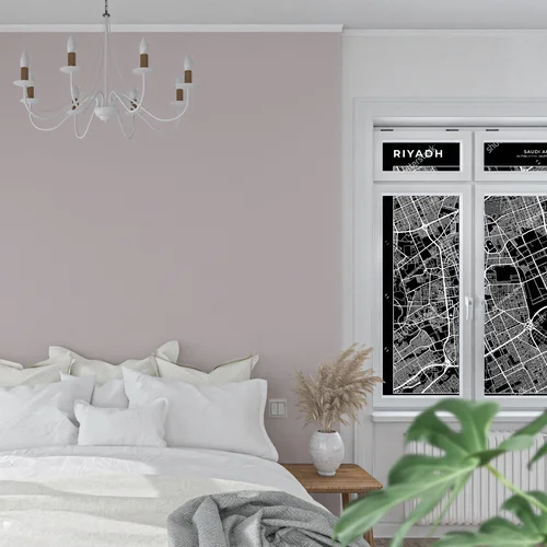 Monochromatyczna mapa Riyadh w minimalistycznym stylu
