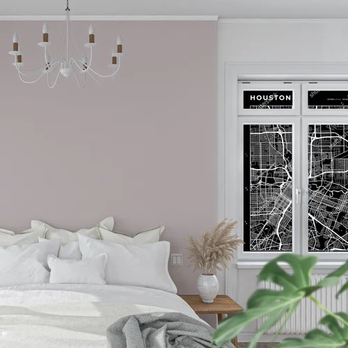Elegancka mapa Houston w monochromatycznych barwach