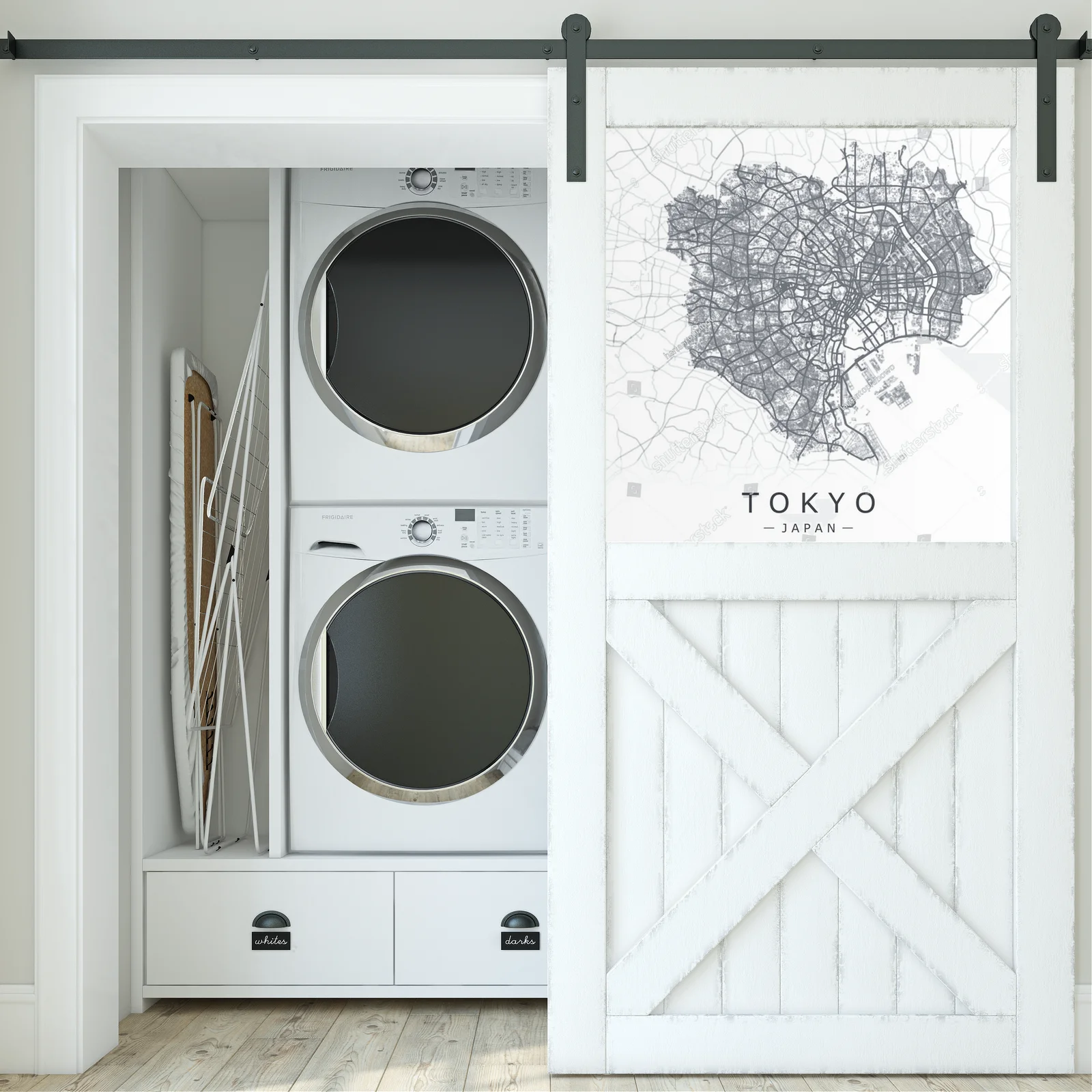 Artystyczna mapa Tokio w eleganckiej aranżacji