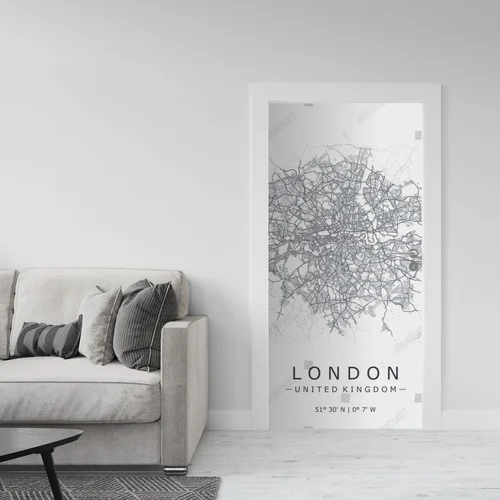 Szczegółowa mapa Londynu w eleganckiej bieli