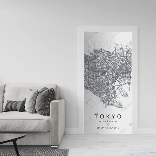 Artystyczna mapa Tokio w eleganckiej aranżacji