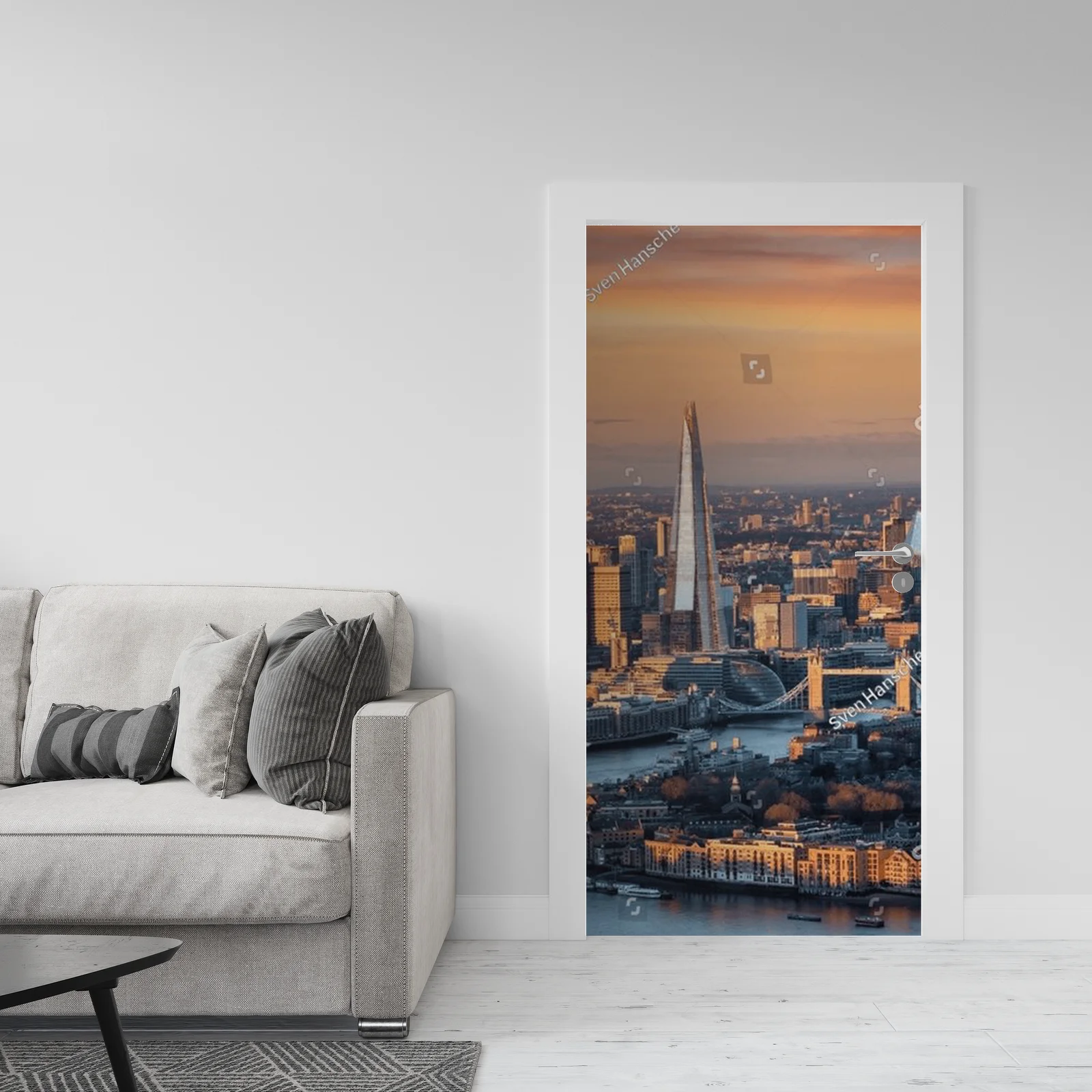 Panoramiczny widok Londynu w złotych tonach