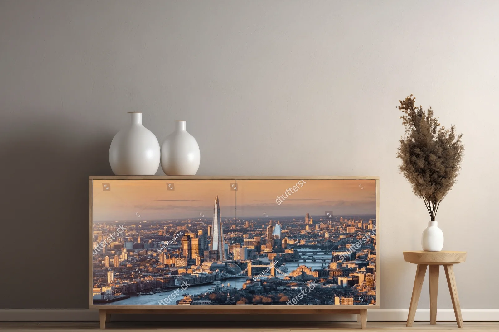 Panoramiczny widok Londynu w złotych tonach