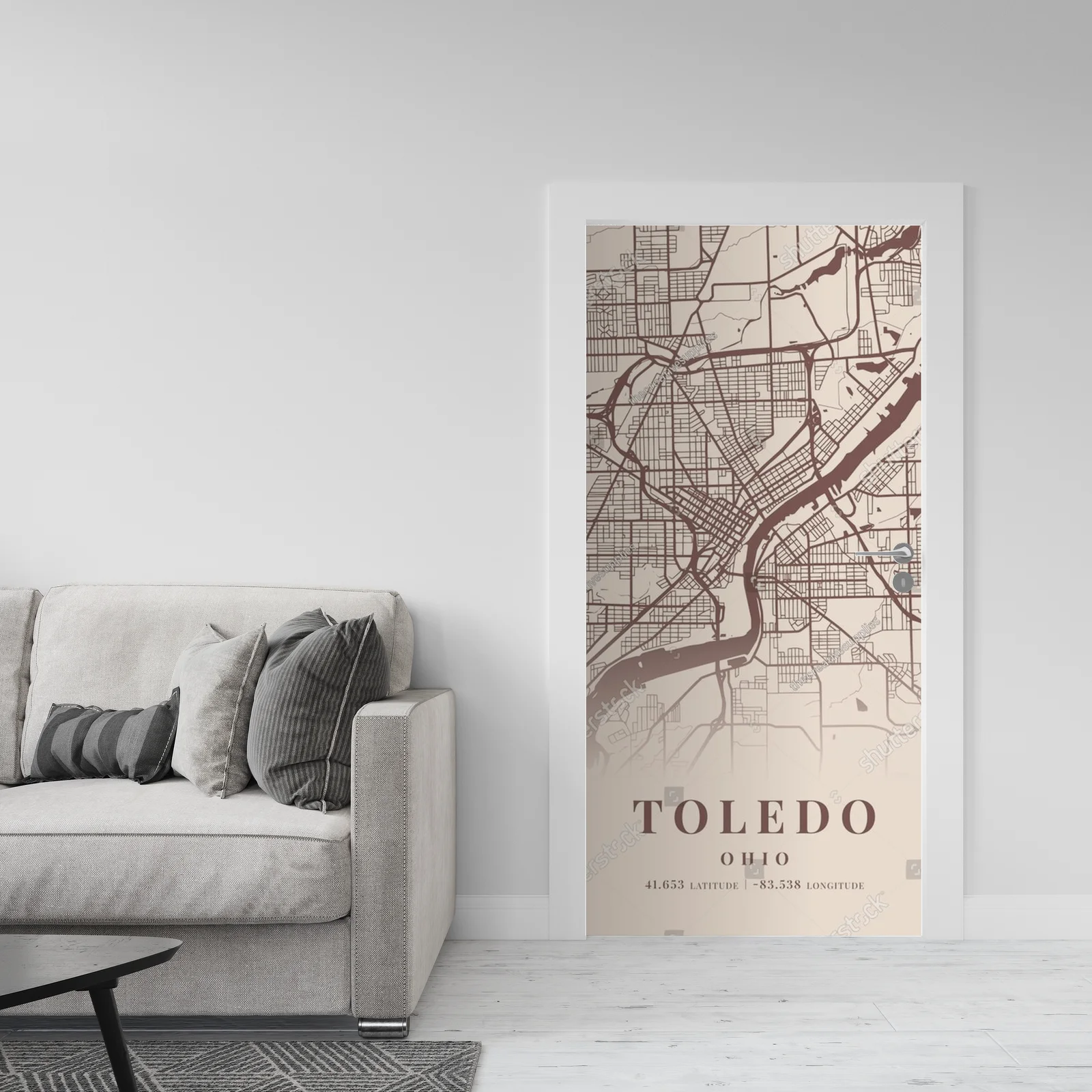 Toledo w kremowych odcieniach - mapa miasta