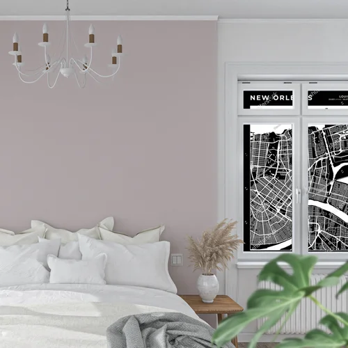 Nowoczesna mapa Nowego Orleanu w monochromatycznym stylu