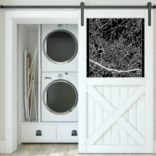 Elegancka mapa Florencji w monochromatycznych barwach