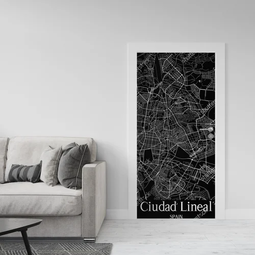 Monochromatyczna Mapa Miejską Ciudad Lineal