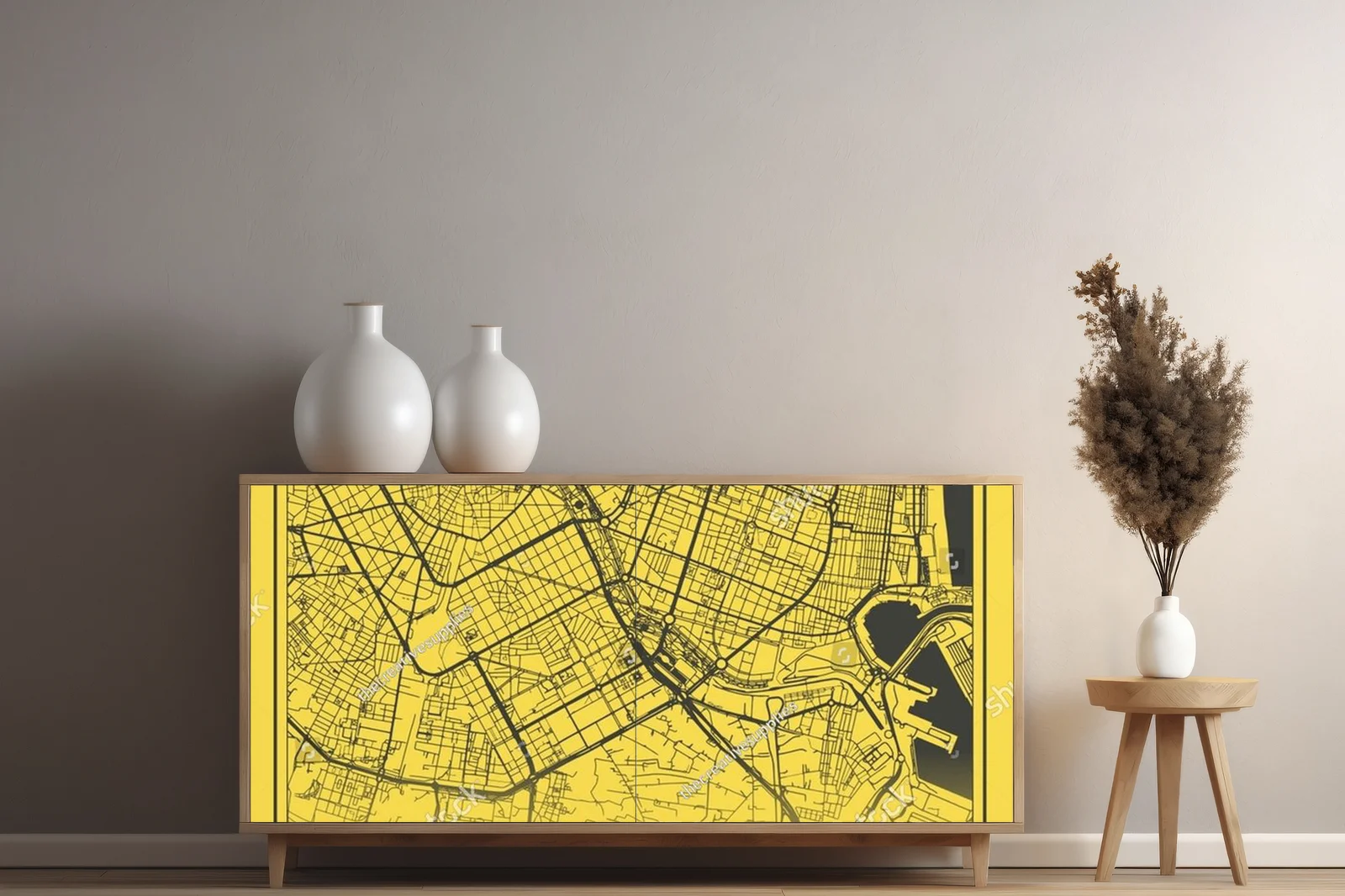 Wibrująca mapa flamenco w słonecznych tonach