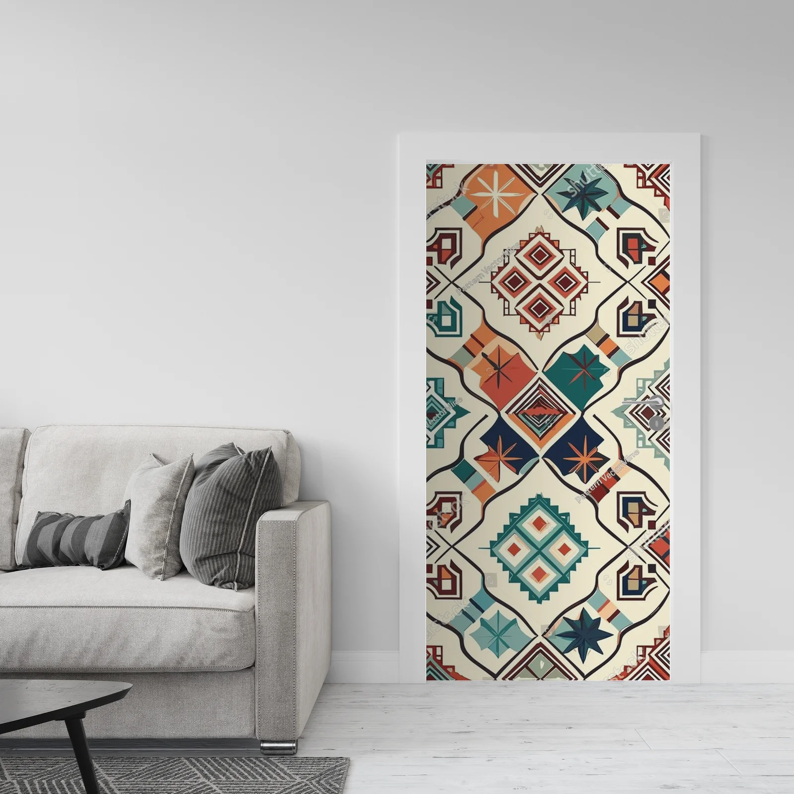 Geometryczne dzieła w pastelowych barwach