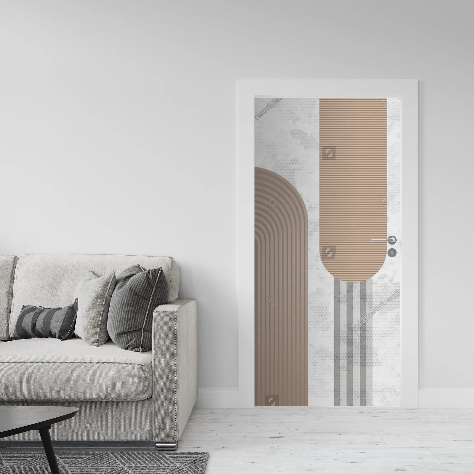 Nowoczesny mural w minimalistycznym stylu