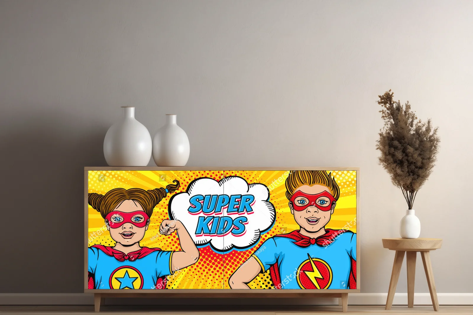 Superbohaterska energia w retro stylu
