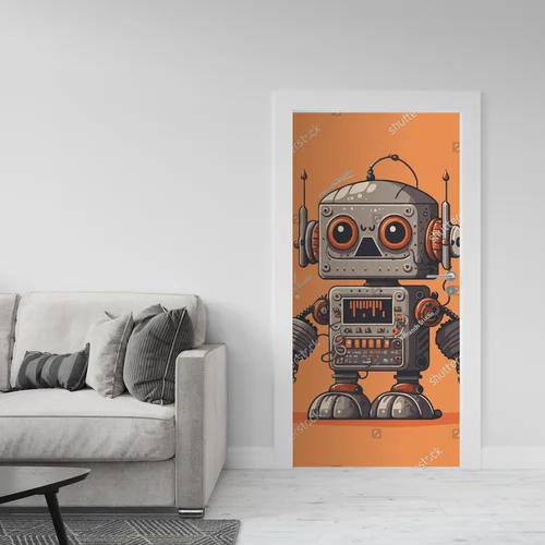 Wesoły robot w miodowych barwach na każdą przestrzeń