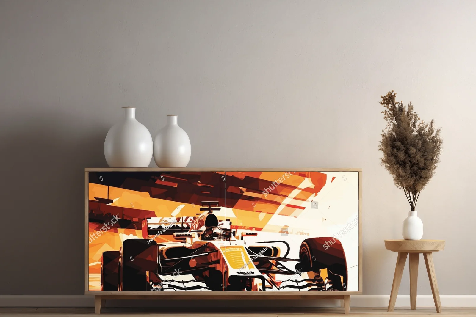 Racing Car w Ekspresyjnych Barwach Prędkości