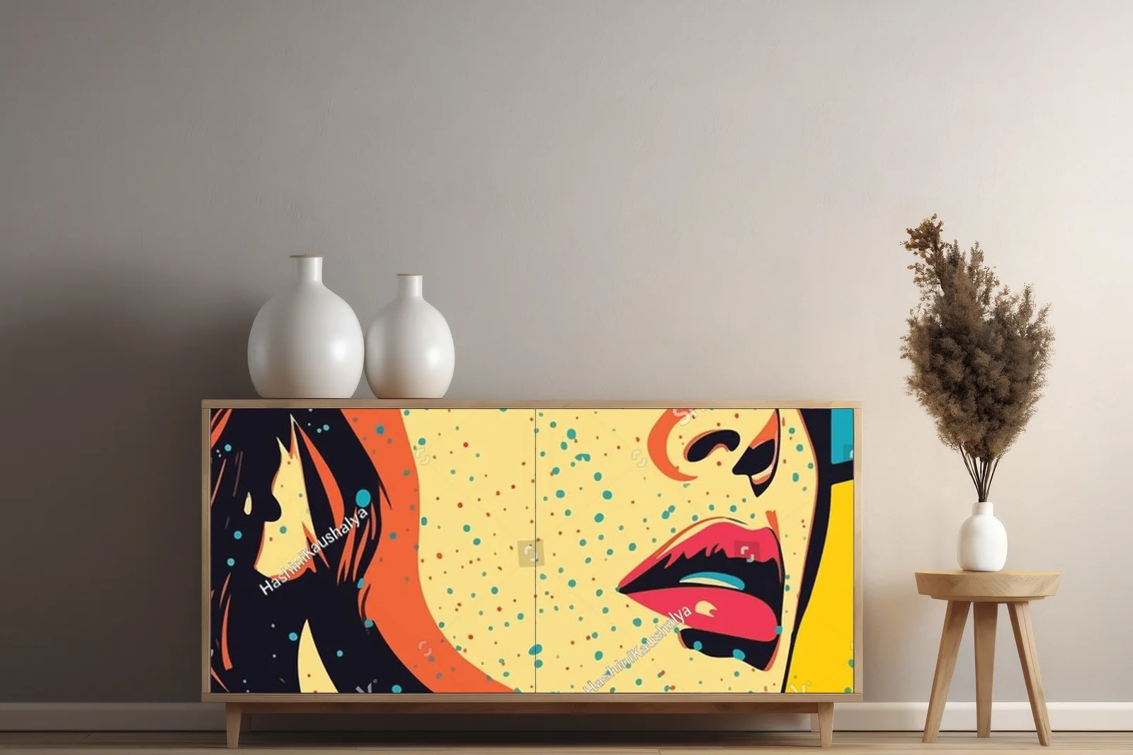 Zachwycająca dziewczyna w stylu pop art