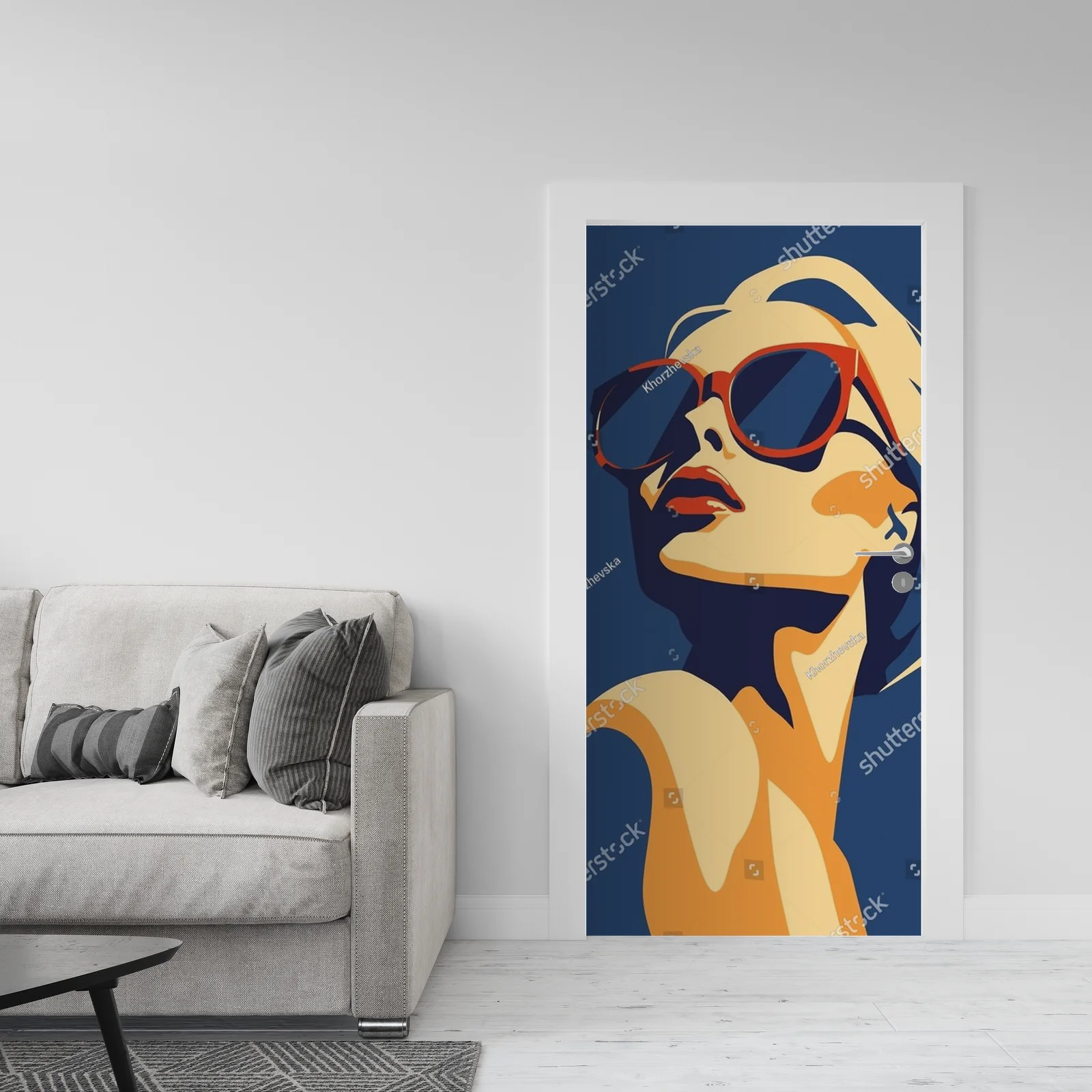 Stylowy portret modnej kobiety w jasnych barwach