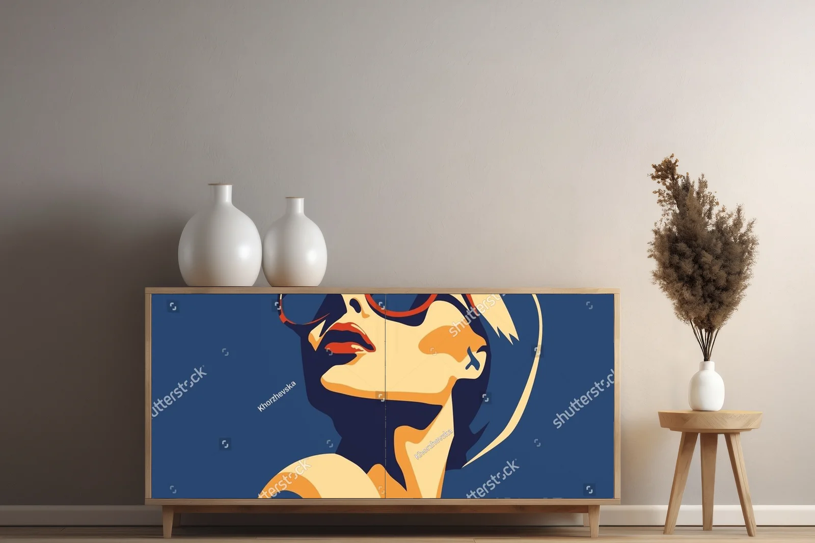 Stylowy portret modnej kobiety w jasnych barwach