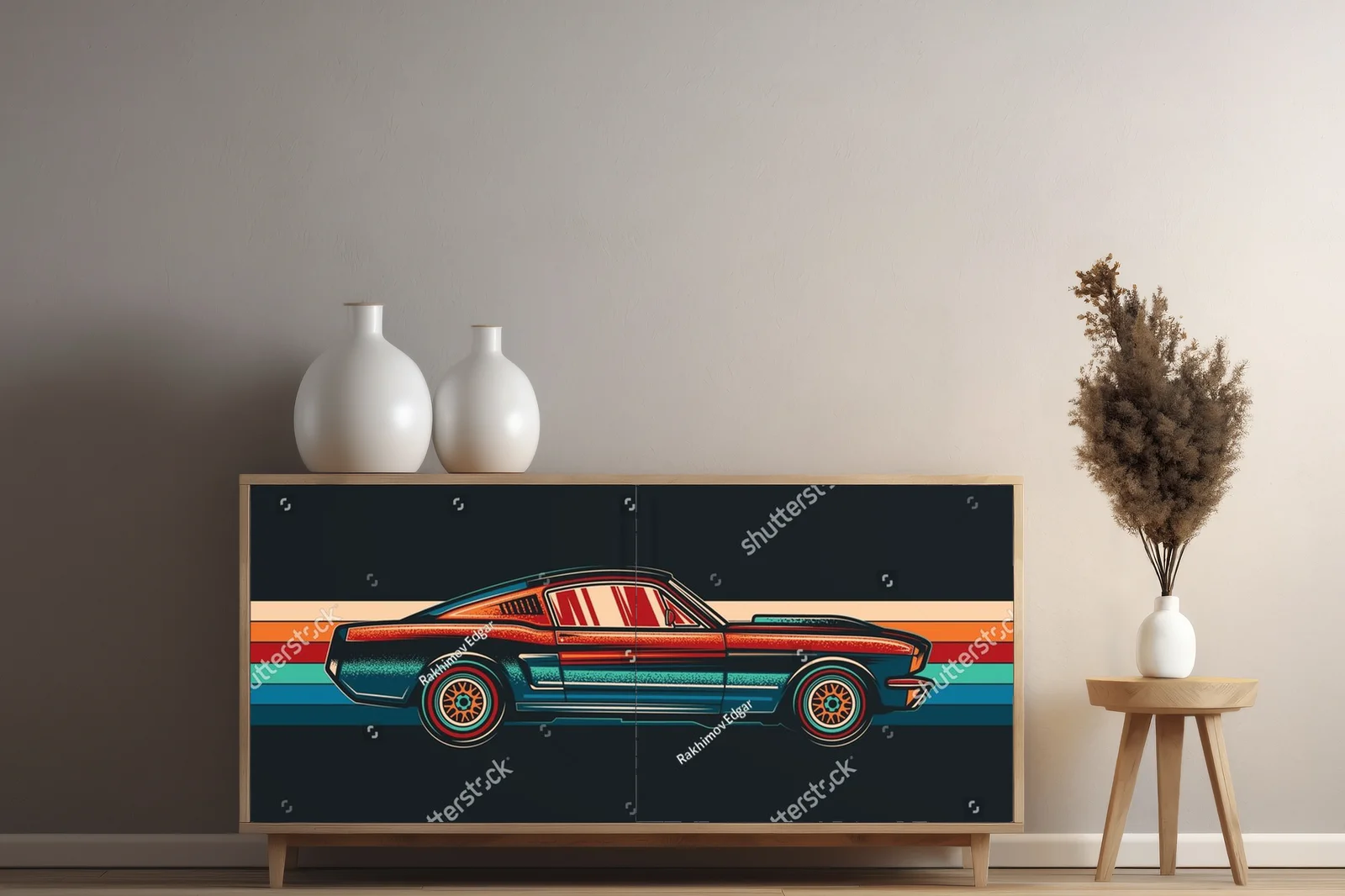 Vintage samochód w retro klimacie