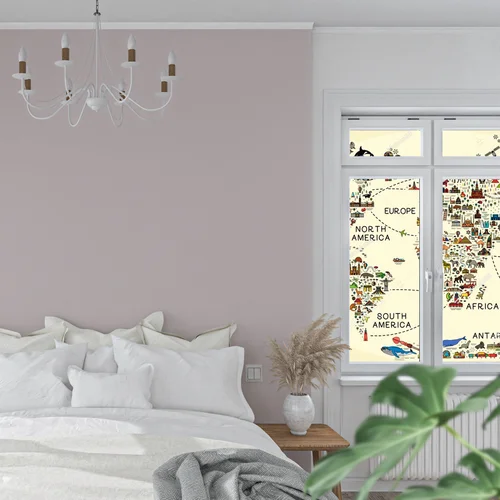 Zachwycająca mapa świata w pastelowych odcieniach