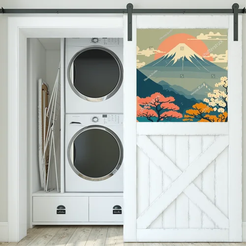 Urokliwe pejzaże gór Japonii w pastelowych odcieniach