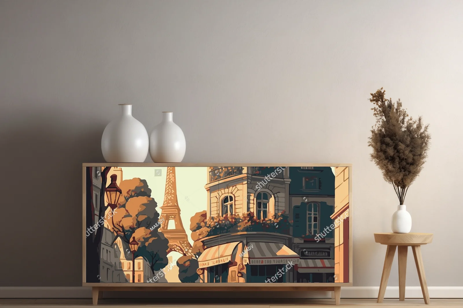 Urokliwe ulice Paryża w pastelowych odcieniach