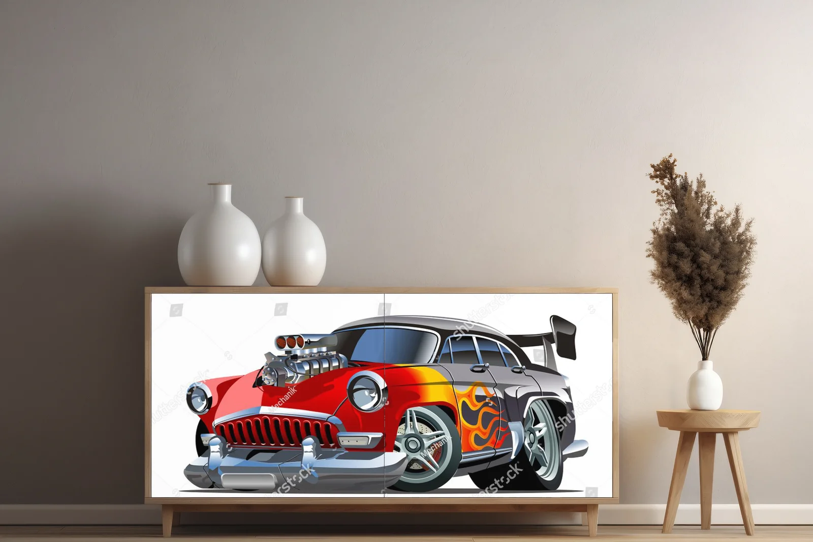 Retro hot rod w pikantnych kolorach