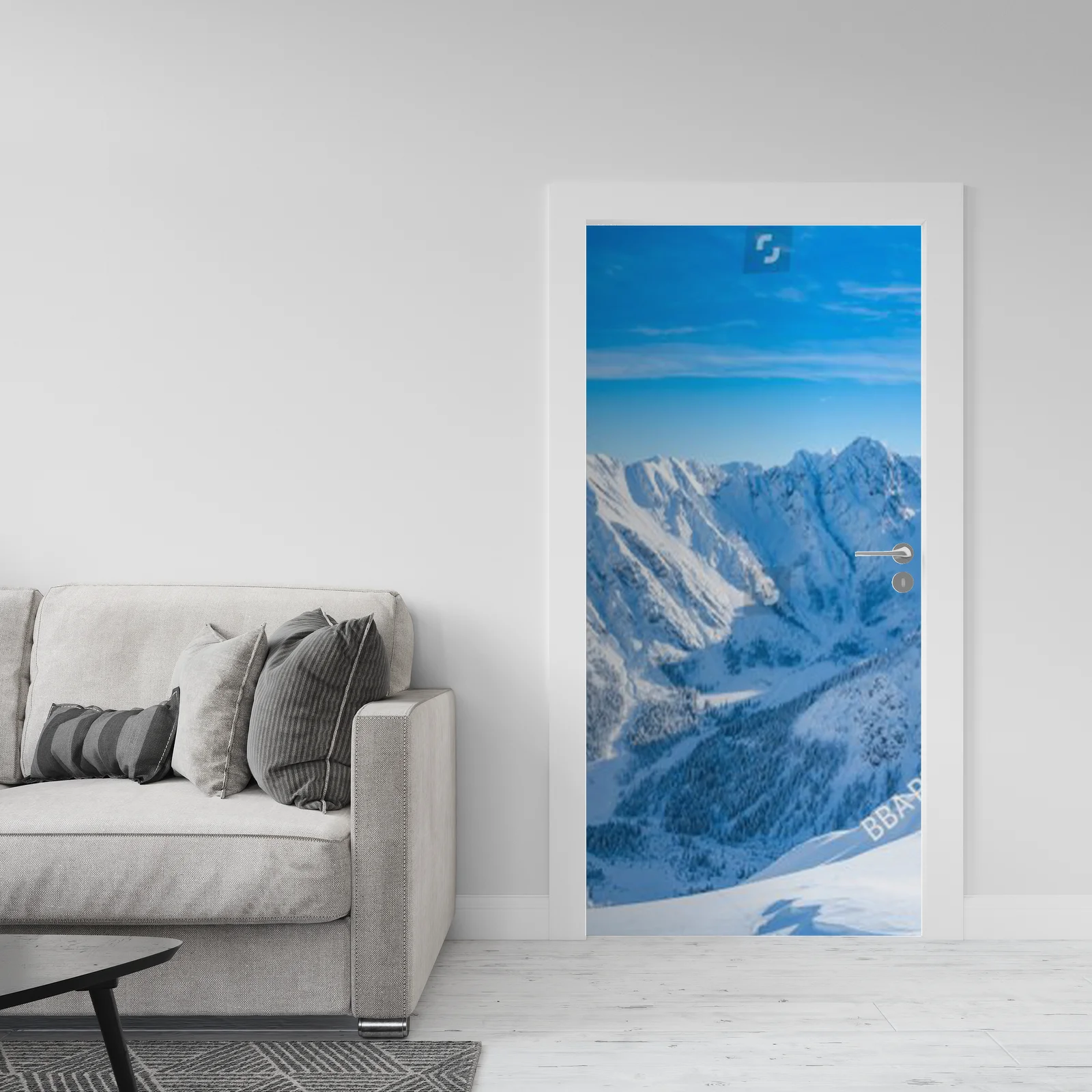 Zimowa panorama alpejskich pejzaży