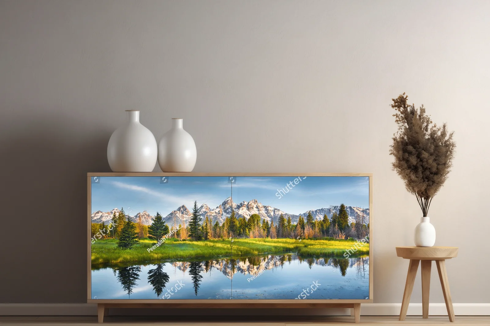 Malowniczy widok na pasmo górskie Grand Teton