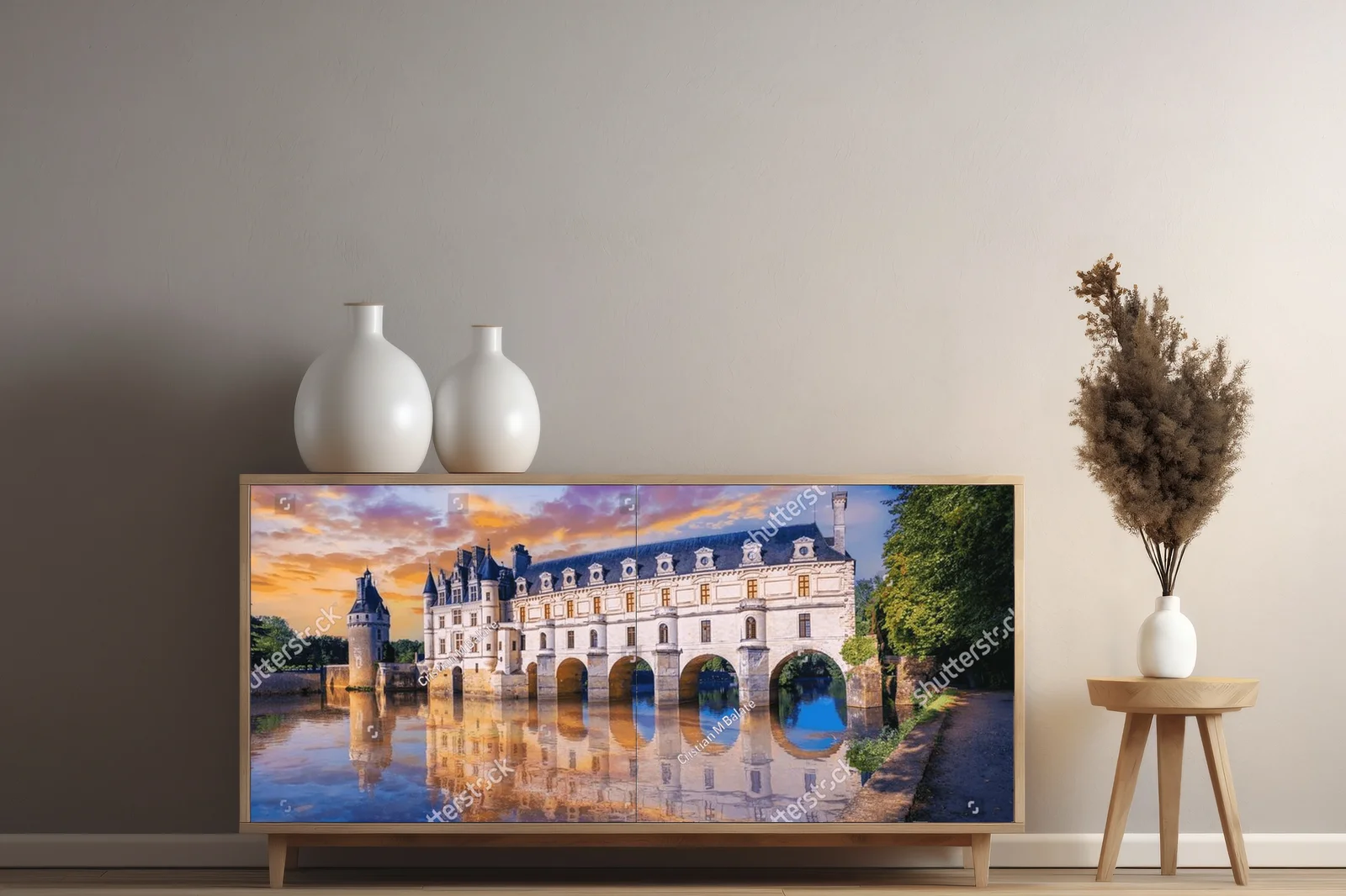 Złote refleksy na rzece Cher: zamek Chenonceau