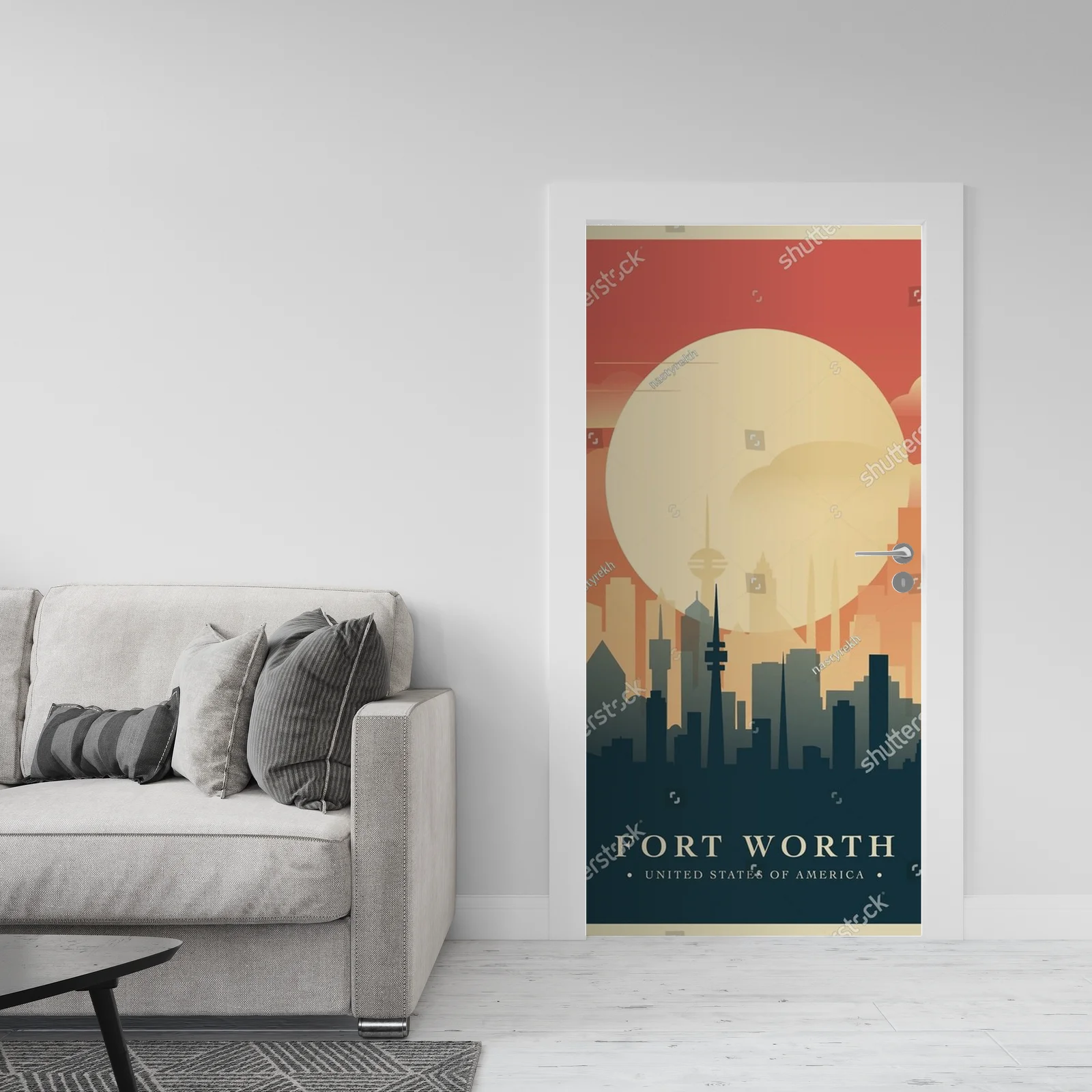 Zachwycający brutalizm Fort Worth w morskiej tonacji