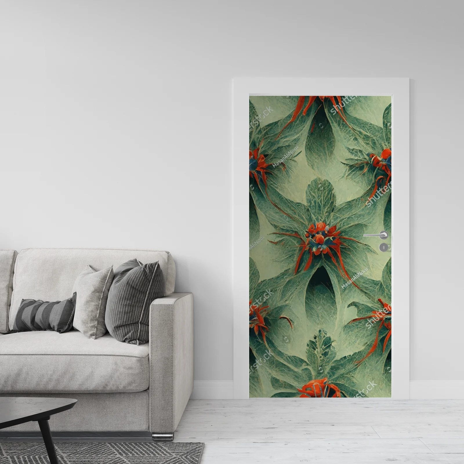 Fantazyjny motyw florystyczny w eleganckiej tonacji