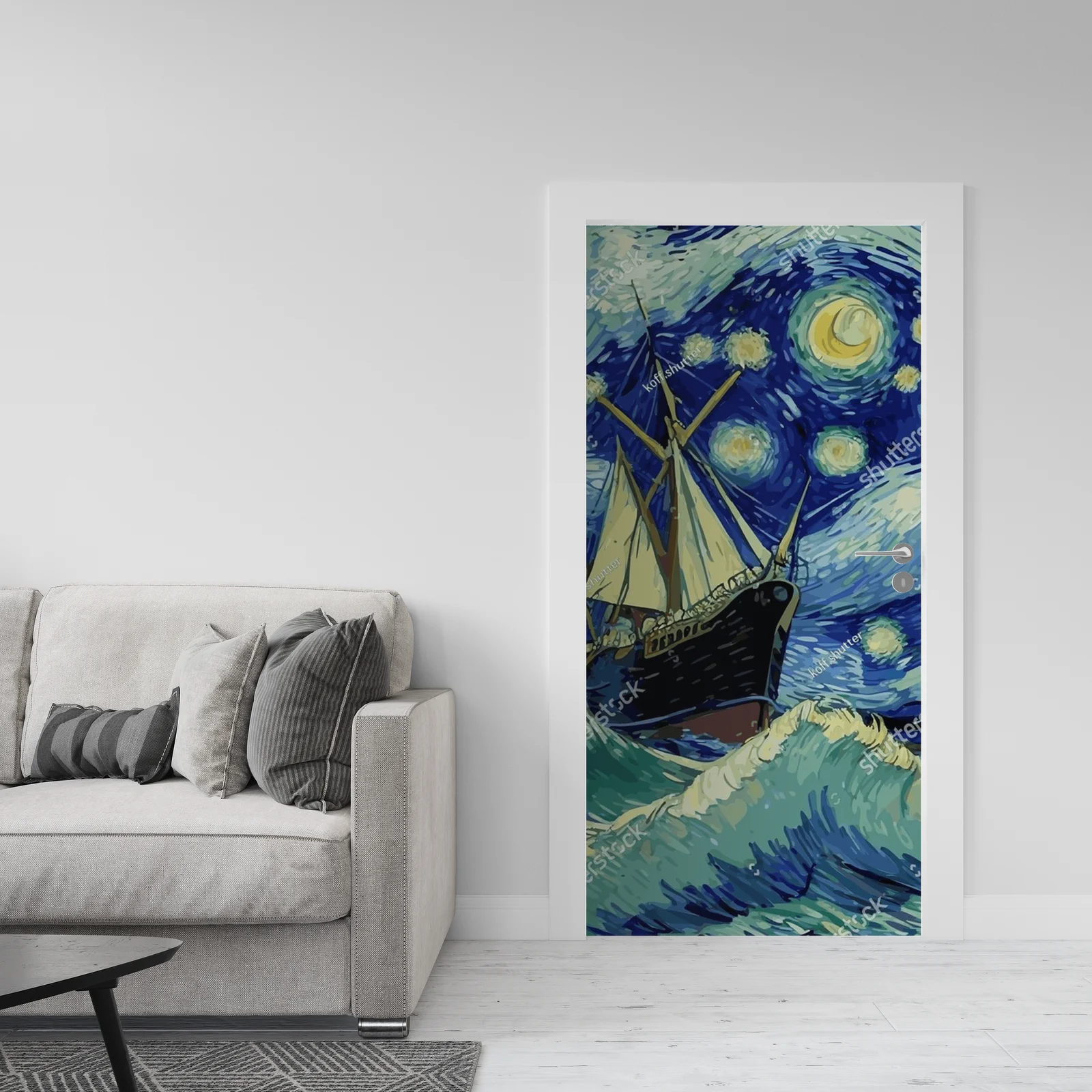 Nocny rejs przez burzę w stylu Van Gogha